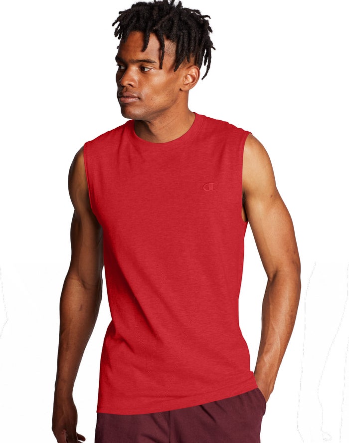 Champion Mens Tank Tops NZ - Classic Jersey Red ( 5048-XRTSE )